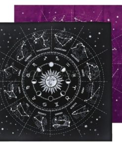 12 Constellations Tarot Card Tablecloth Velvet Divination Altar Cloth