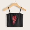 Dragon Print Crop Cami Top