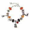 Halloween Charm Bracelet With Initial And Birthstone