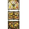14"W x 39"H Solstice 3 Piece Stained Glass Window