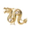 24K gold plated dragon with Swarovski crystal element