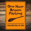 Broom Parking Halloween Sign