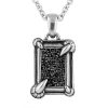 Dragon Necklace "Dragon Claw" Dragon Pendant Adorned with Black Cubic
