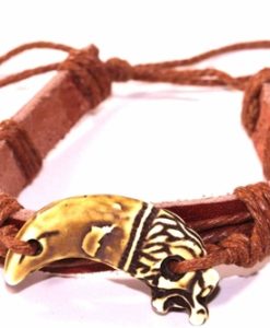 Dragon Tooth Leather Bracelet