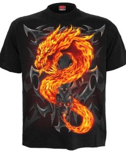 FIRE DRAGON - T-Shirt Black