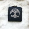 Viking Tree Of Life Yggdrasil World Tree Mat Black Flask 8oz