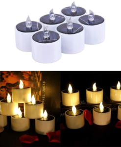 Solar Powered LED Candle Lights for Wedding Party Christmas Decoration