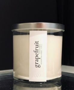 grapefruit scented luxury soy candle