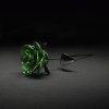 Bright Green and Black Immortal Rose, Recycled Metal Rose, Steel Rose