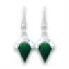 LOA567 - Silver 925 Sterling Silver Earrings with Synthetic Glass