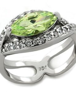 Rhodium 925 Sterling Silver Ring with AAA