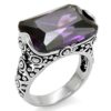 TK015 - High polished (no plating) Stainless Steel Ring with AAA Grade