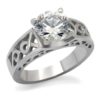 TK069 - High polished (no plating) Stainless Steel Ring with AAA Grade
