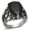 TK1017 - High polished (no plating) Stainless Steel Ring with AAA