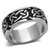 TK1197 - High polished (no plating) Stainless Steel Ring with Epoxy