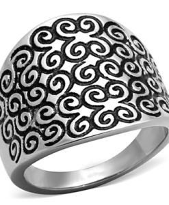 TK1329 - High polished (no plating) Stainless Steel Ring with No Stone