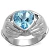 TK1775 - High polished (no plating) Stainless Steel Ring with Top