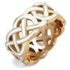 TK2159 - IP Rose Gold(Ion Plating) Stainless Steel Ring with Epoxy