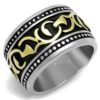 TK2234 - Two-Tone IP Gold (Ion Plating) Stainless Steel Ring with
