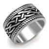 TK2239 - High polished (no plating) Stainless Steel Ring with Epoxy