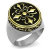 TK2241 - Two-Tone IP Gold (Ion Plating) Stainless Steel Ring