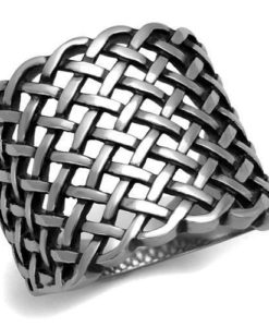 TK2333 - High polished (no plating) Stainless Steel Ring with Epoxy