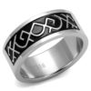 TK2921 - High polished (no plating) Stainless Steel Ring with Epoxy