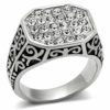 TK362 - High polished (no plating) Stainless Steel Ring with Top Grade