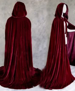 Halloween Costumes for Women Men Fancy Cloak Velvet Hooded Adult Witch