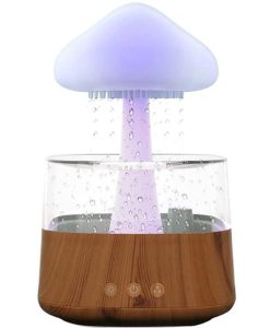 Colorful Mushroom Rain Cloud Air Humidifier and Night Light with Aromatherapy