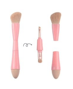 4-in-1 Multifunctional Detachable Makeup Brush Set - Portable Beauty Tools