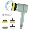 Versatile Electric Spin Scrubber - Multi-Function Cleaning Tool with 4 Brush Heads