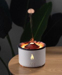 Volcano Eruption Aroma Diffuser & Air Humidifier with Flame Lamp Effect - Essential Oil Fragrance Machine for Home and Office