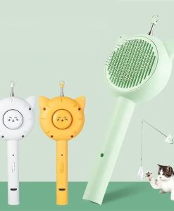 5-in-1 Multi-Function Cat Grooming & Play Brush with USB Charging