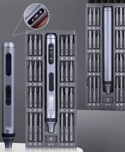 High-Efficiency Cordless Screwdriver Kit with LED Light and Type-C Fast Charging