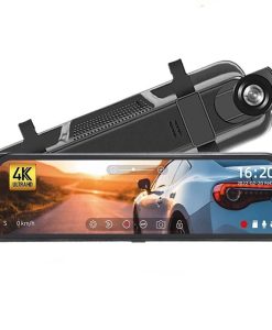 Car 10 Inch 4K Wi-Fi GPS Mirror Dash Cam Dual Lens