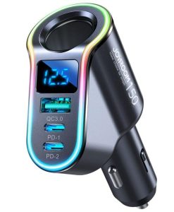150W 4-in-1 Fast Car Charger with USB & Cigarette Lighter Splitter