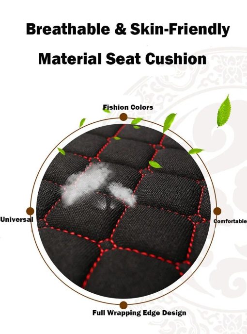 Front Rear Car Seat Cushion Cover PU Leather Non S... – Grandado