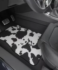 Cow Print Waterproof Car Floor Mats (Set of 4)