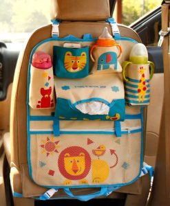 Fun and Functional Kids Cartoon Car Back Seat Organizer