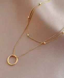 Double Layer Pendant Necklace