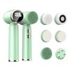 6-in-1 Ultrasonic Facial Cleanser: Electric Auto-Rotating & Waterproof Brush for Deep Pore Cleaning