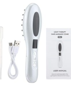 Electric Hair Growth and Scalp Health Massage Comb with Red/Blue Light Therapy