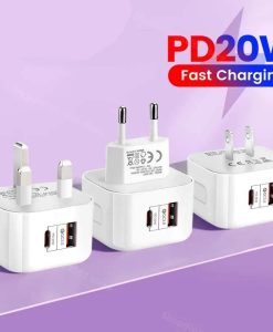 20W USB-C Fast Charger with Quick Charge 3.0 - Universal Adapter for Mobile Phones