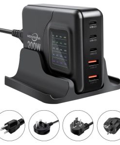 200W GaN Universal Fast Charger with Display for Phones, Laptops, and More