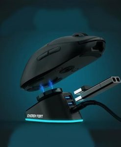 Wireless Gaming Mouse Charging Dock with RGB Indicator