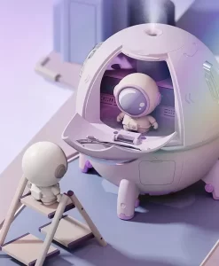 Compact Astronaut USB Air Humidifier with Colorful LED Lights