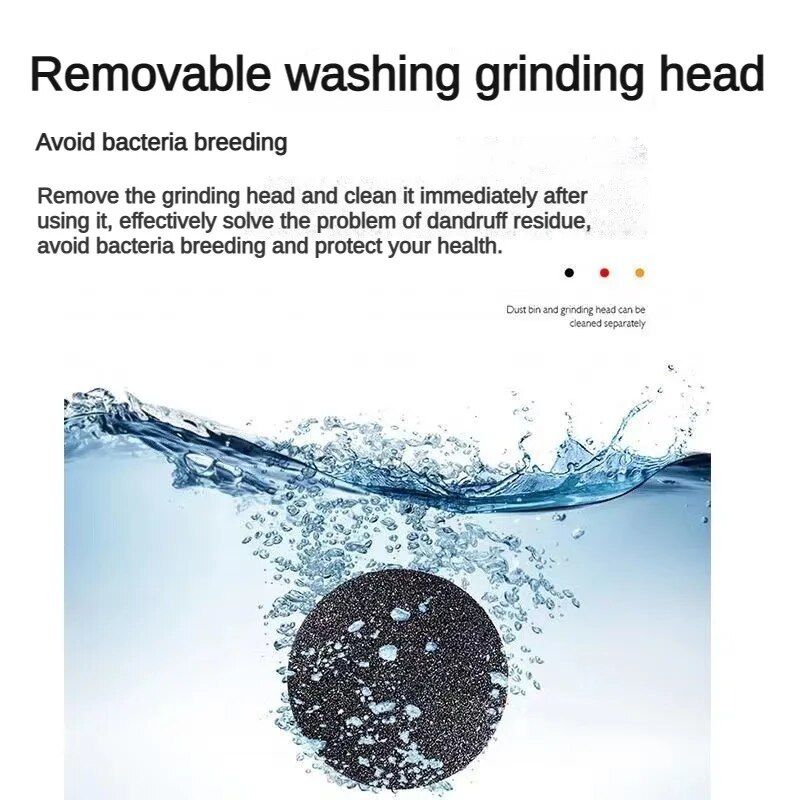 Rechargeable Electric Foot Grinder with Vacuum: USB, Dual-Speed, 6 Grinding Heads - Image 5