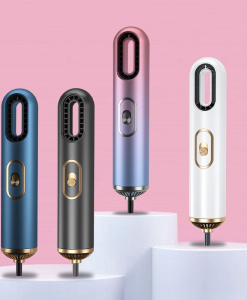 Compact 3-in-1 Hair Styler: Hair Dryer, Straightener & Brush with Negative Ion Technology