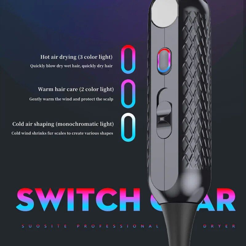 High-Power 1800W Ionic Hair Dryer with Foldable Handle - Salon-Grade, Fast Drying - Image 7